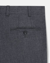 Made In Canada Gray Ticweave Wool Trouser