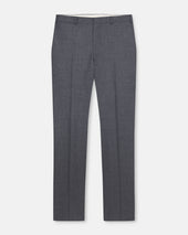 Made In Canada Gray Ticweave Wool Trouser