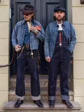 Sugar Cane Head Light Low Back Overalls 11oz Blue Denim
