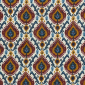 Peacock Print Pocket Square in Navy