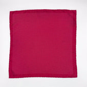 Silk Spotted Pocket Square In Dk Pink