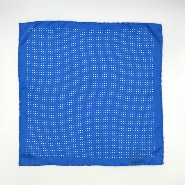 Silk Spotted Pocket Square in Sky