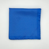 Silk Spotted Pocket Square in Sky
