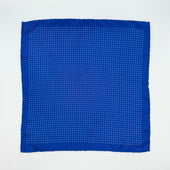 Silk Spotted Pocket Square in Blue