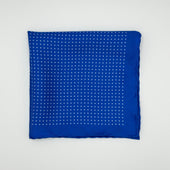 Silk Spotted Pocket Square in Blue