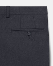 Made In Canada Dark Blue Wool Flannel Trouser
