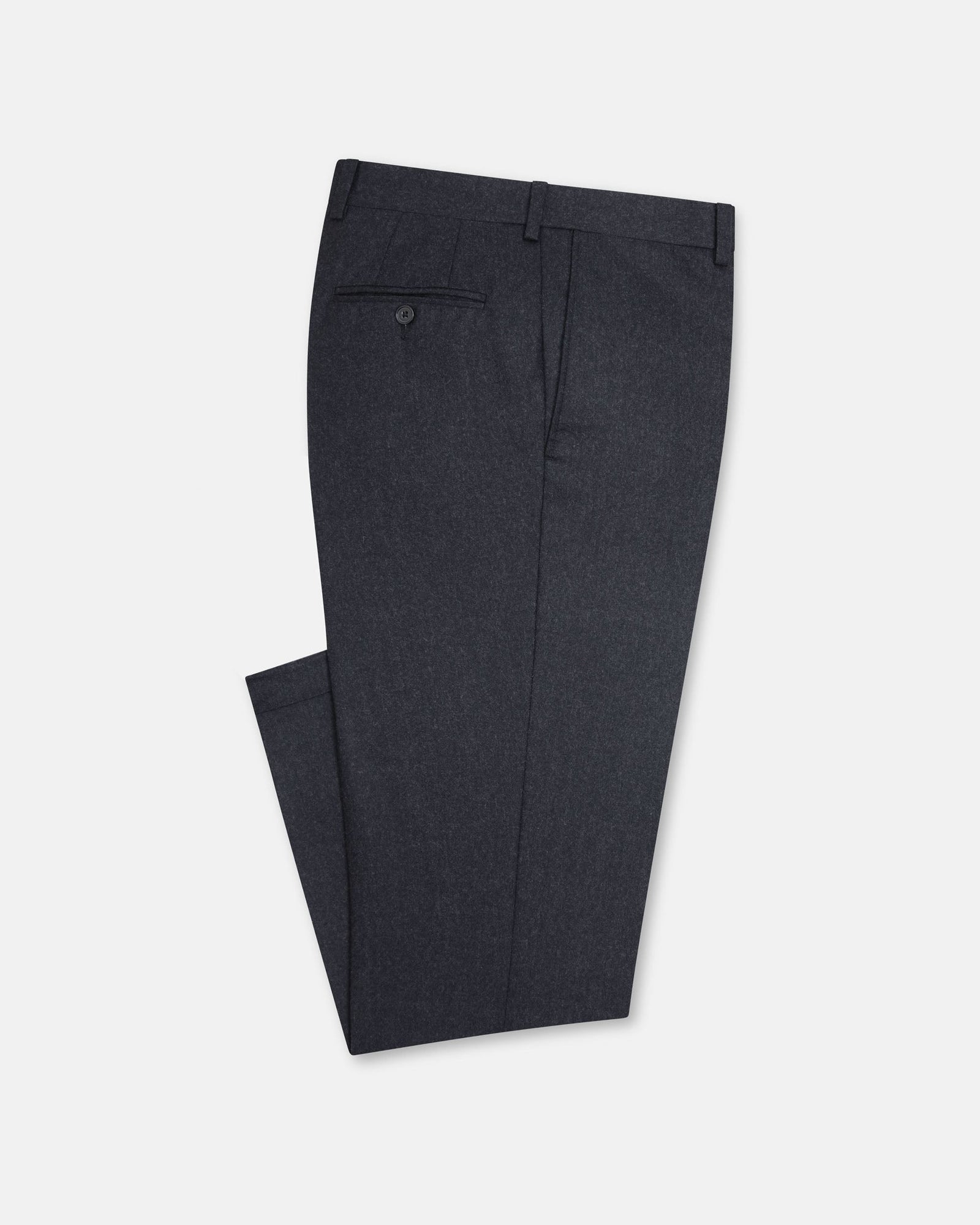 Made In Canada Dark Blue Wool Flannel Trouser
