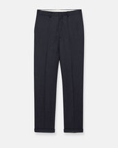 Made In Canada Dark Blue Wool Flannel Trouser