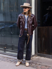 Aero Leather Clothing Rockafella Chestnut Badalassi Steerhide