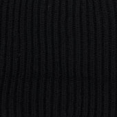 Soft Lambswool Heavy Knit Hat In Black