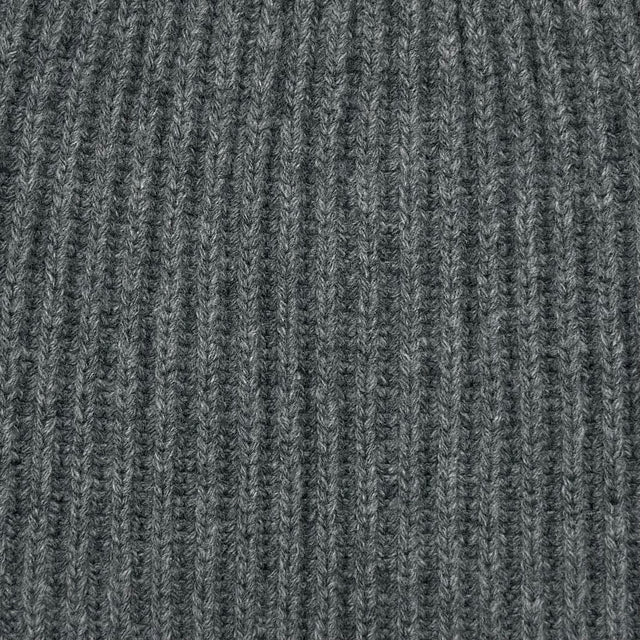 Soft Lambswool Heavy Knit Hat In Dark Grey