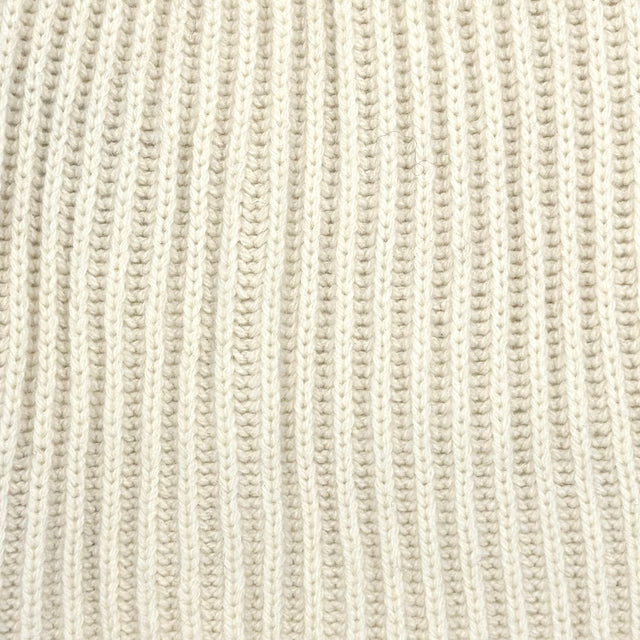 Soft Lambswool Heavy Knit Hat In Cream