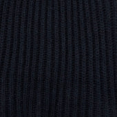 Soft Lambswool Heavy Knit Hat In Navy