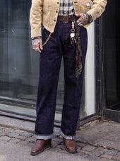 Sugar Cane, 13oz. Denim Waist Overalls 2025 Model (Wide Leg), Sc42025