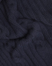 Made In Scotland Shawl Collar Cable Knit Cardigan