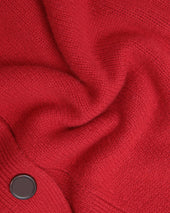 Red Lambswool Cardigan Sweater