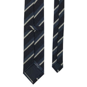 Silk/cotton tie – Striped - Bigi Ties