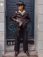Aero Leather Clothing Rockafella Chestnut Badalassi Steerhide