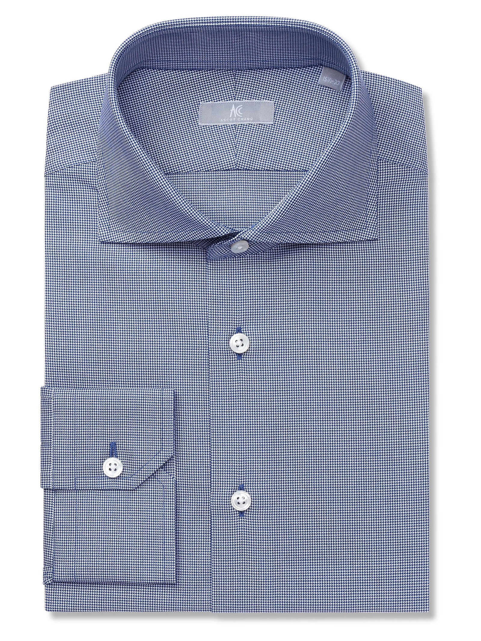 Blue Houndstooth Shirt Elgin Fit