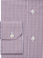 Burgundy and Blue Check Shirt - Elgin Fit (Slim)