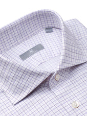 Purple Graph Tattersall Check Shirt Elgin Fit