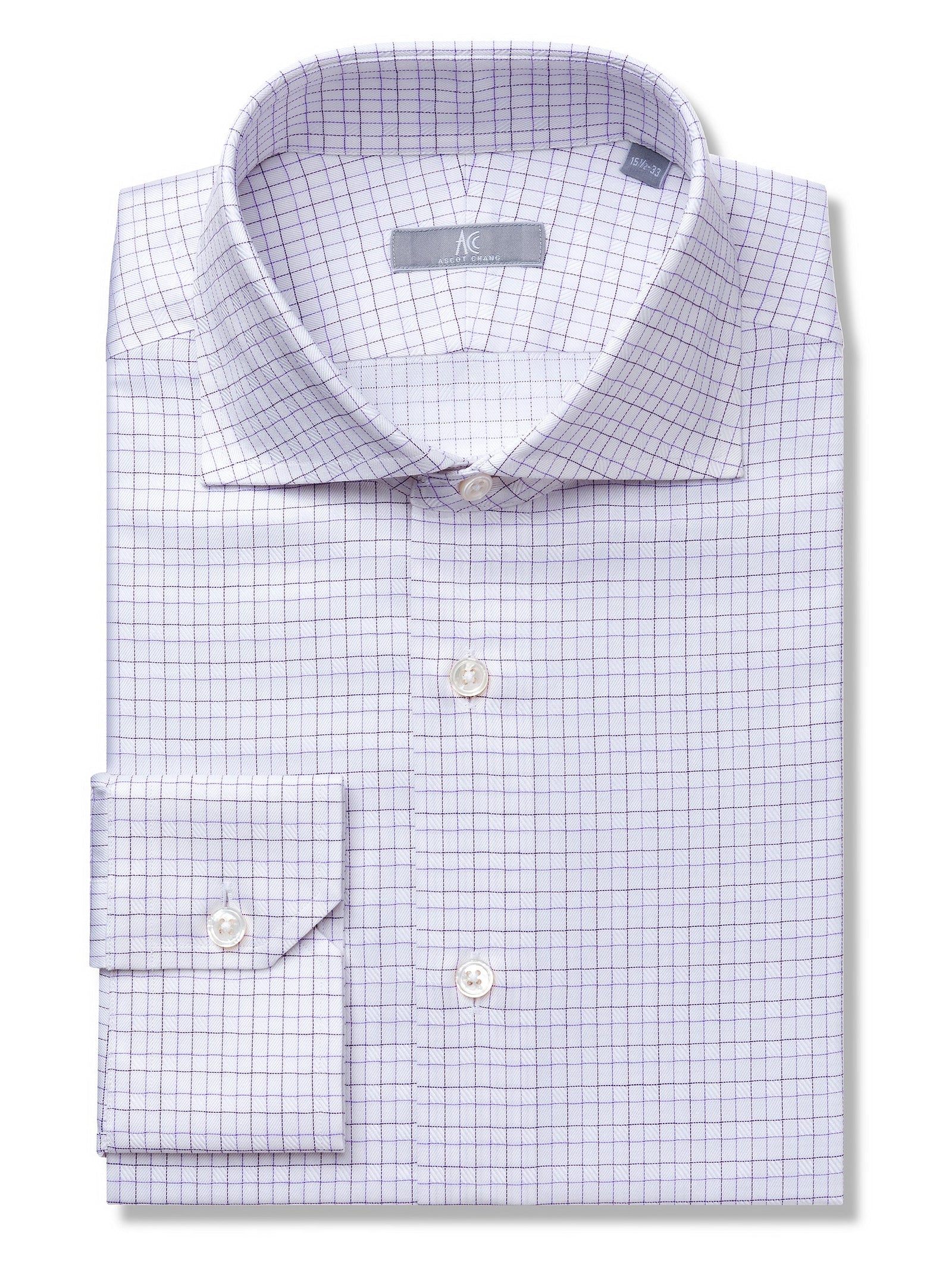 Purple Graph Tattersall Check Shirt Elgin Fit