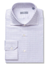 Purple Graph Tattersall Check Shirt - Elgin Fit (SLIM)