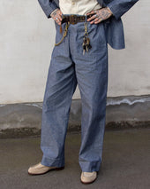 Belafonte Ragtime Clothing Hiback Trousers Buckle Back 30 6 Chambray