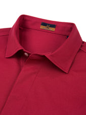 Short Sleeve Red Polo - Davis Fit (Slim)