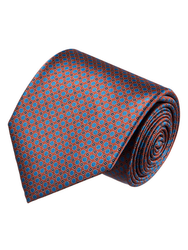 Brioni Orange Micro Pattern Tie