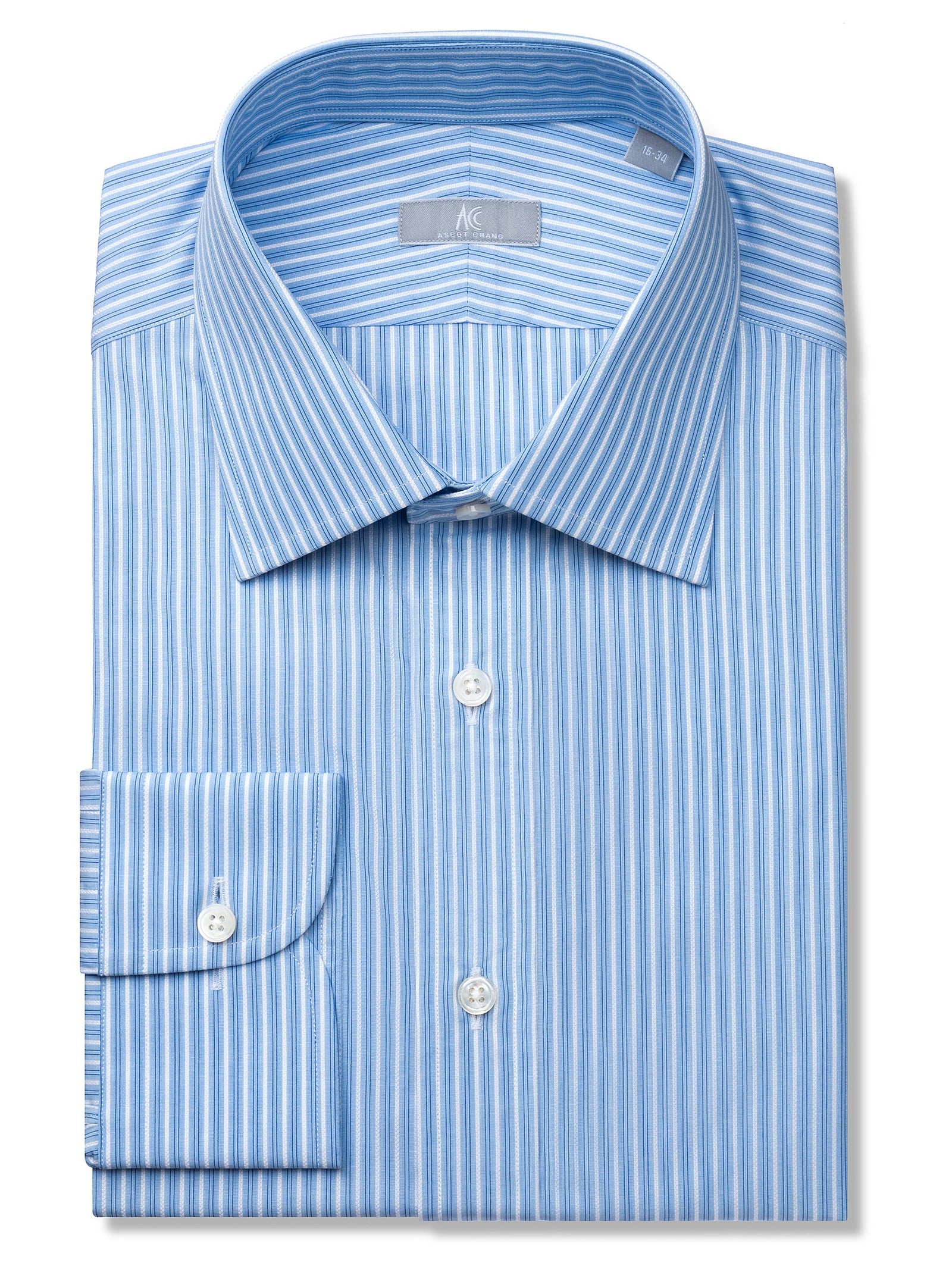 Light Blue Multistriped Shirt - Elgin Fit (Slim)