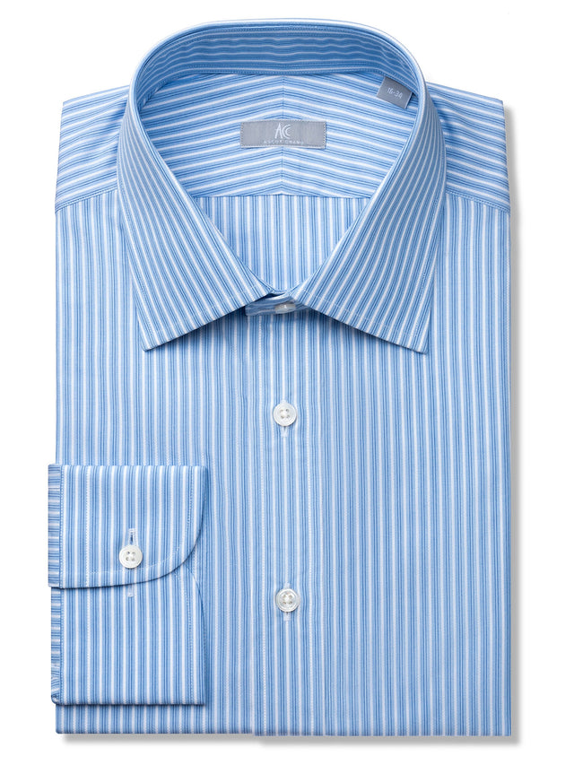 Light Blue Multistriped Shirt - Elgin Fit (Slim)