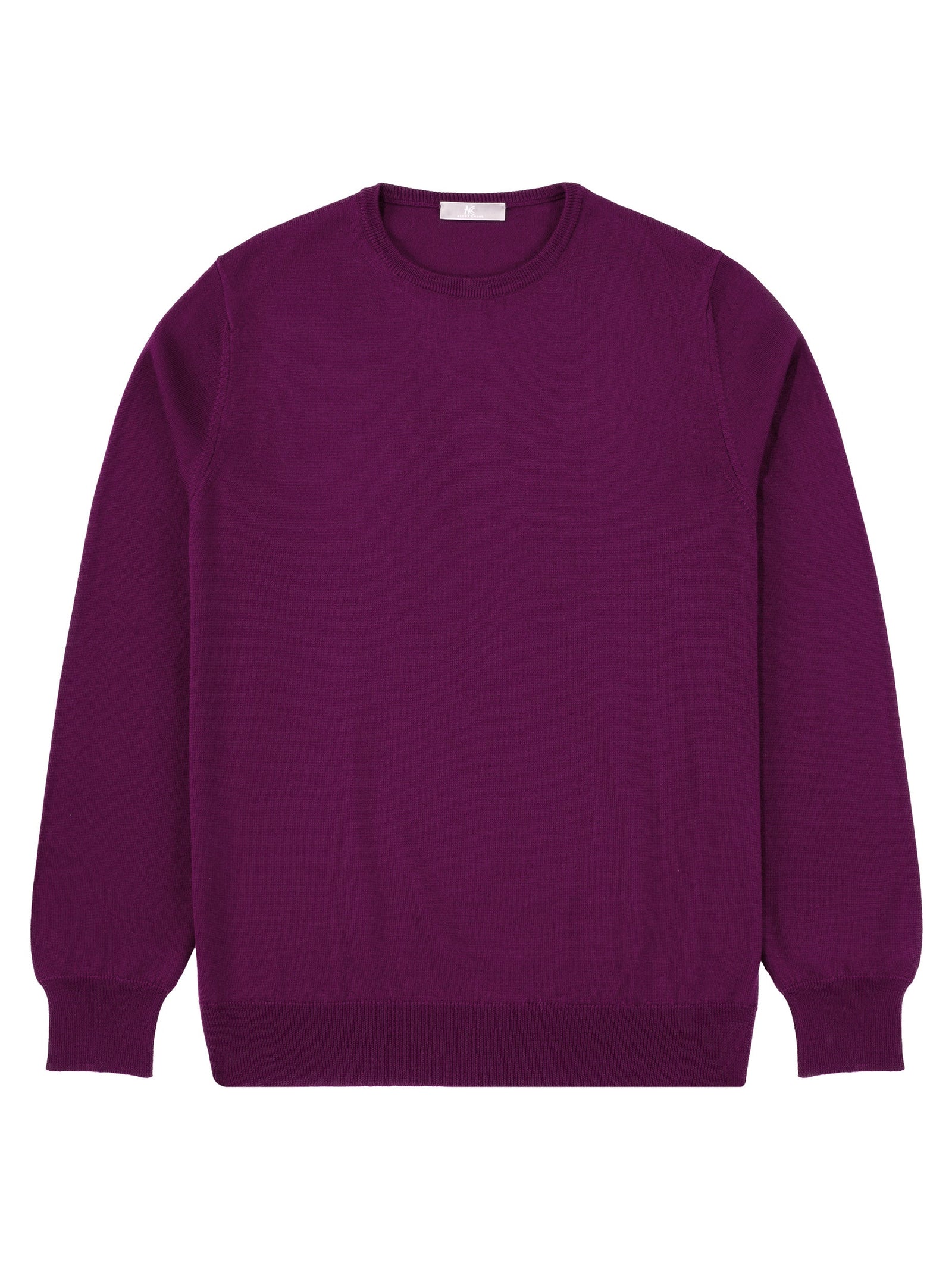Purple Crew Neck Long Sleeve Sweater