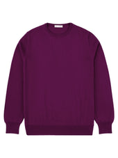 Purple Crew Neck Long-Sleeve Sweater