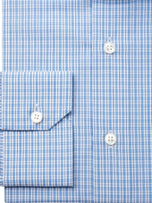120s Light Blue Check Shirt - Elgin Fit (SLIM)