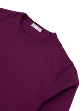 Purple Crew Neck Long Sleeve Sweater