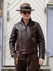 Aero Leather Clothing, 1930's Premier Highwayman, Brown Chromexcel Horsehide