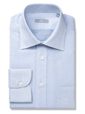 White With Blue Mini Dots Shirt - Elgin Fit (SLIM)
