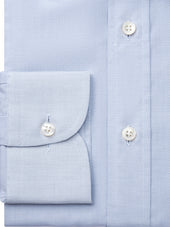 White With Blue Mini Dots Shirt - Elgin Fit (SLIM)