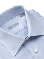 White With Blue Mini Dots Shirt - Elgin Fit (SLIM)