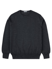 Dark Grey Crew Neck Long-Sleeve Sweater