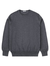 Light Grey Crew Neck Long-Sleeve Sweater