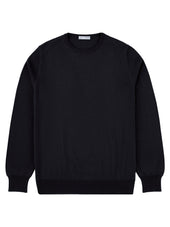 Black Crew Neck Long-Sleeve Sweater