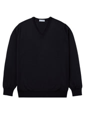 Black V-Neck Long-Sleeve Sweater
