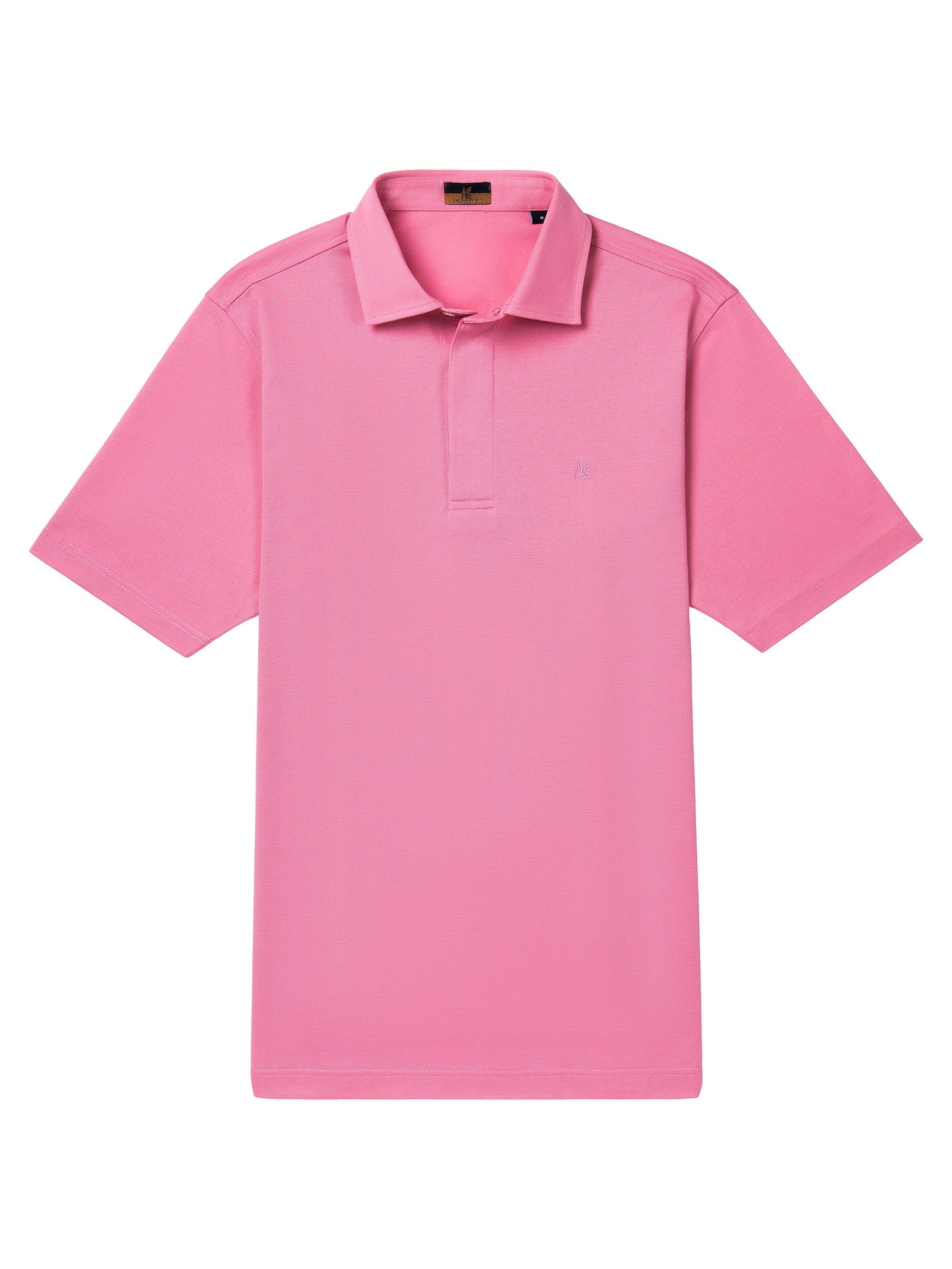 Short Sleeve Pink Polo Davis Fit
