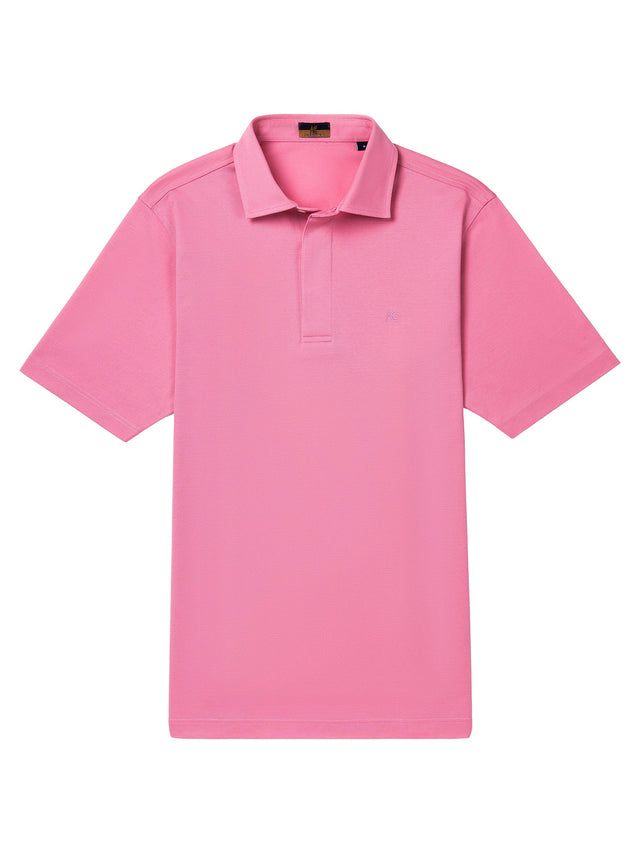 Short Sleeve Pink Polo - Davis Fit (Slim)