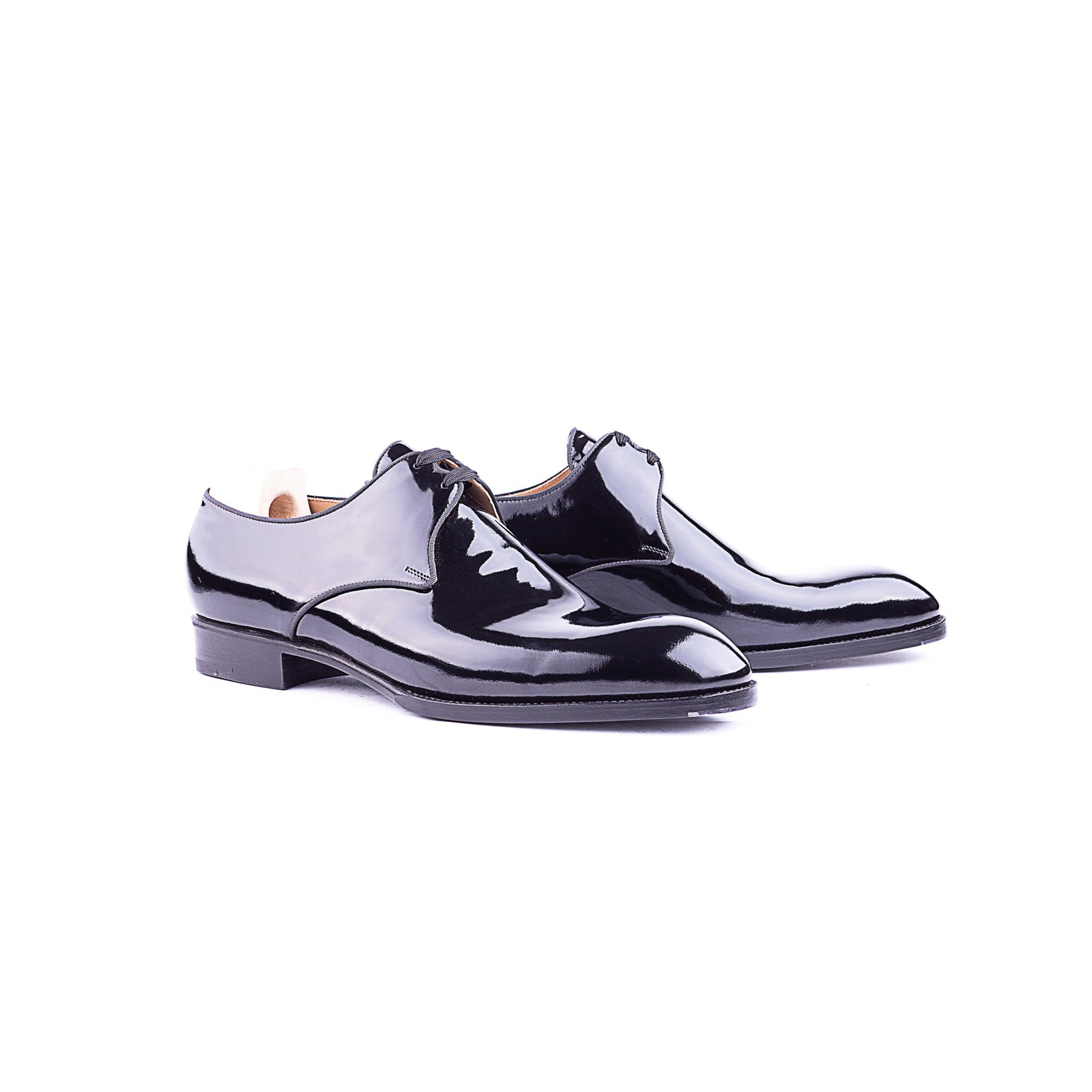 Two Eyelet Derby In Black Patent Leather A Must For Tuxedo