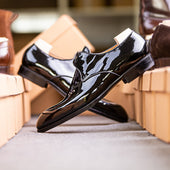 Two Eyelet Derby In Black Patent Leather A Must For Tuxedo