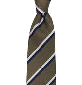 Tie in oxford irregolare - Rigata - Bigi Ties
