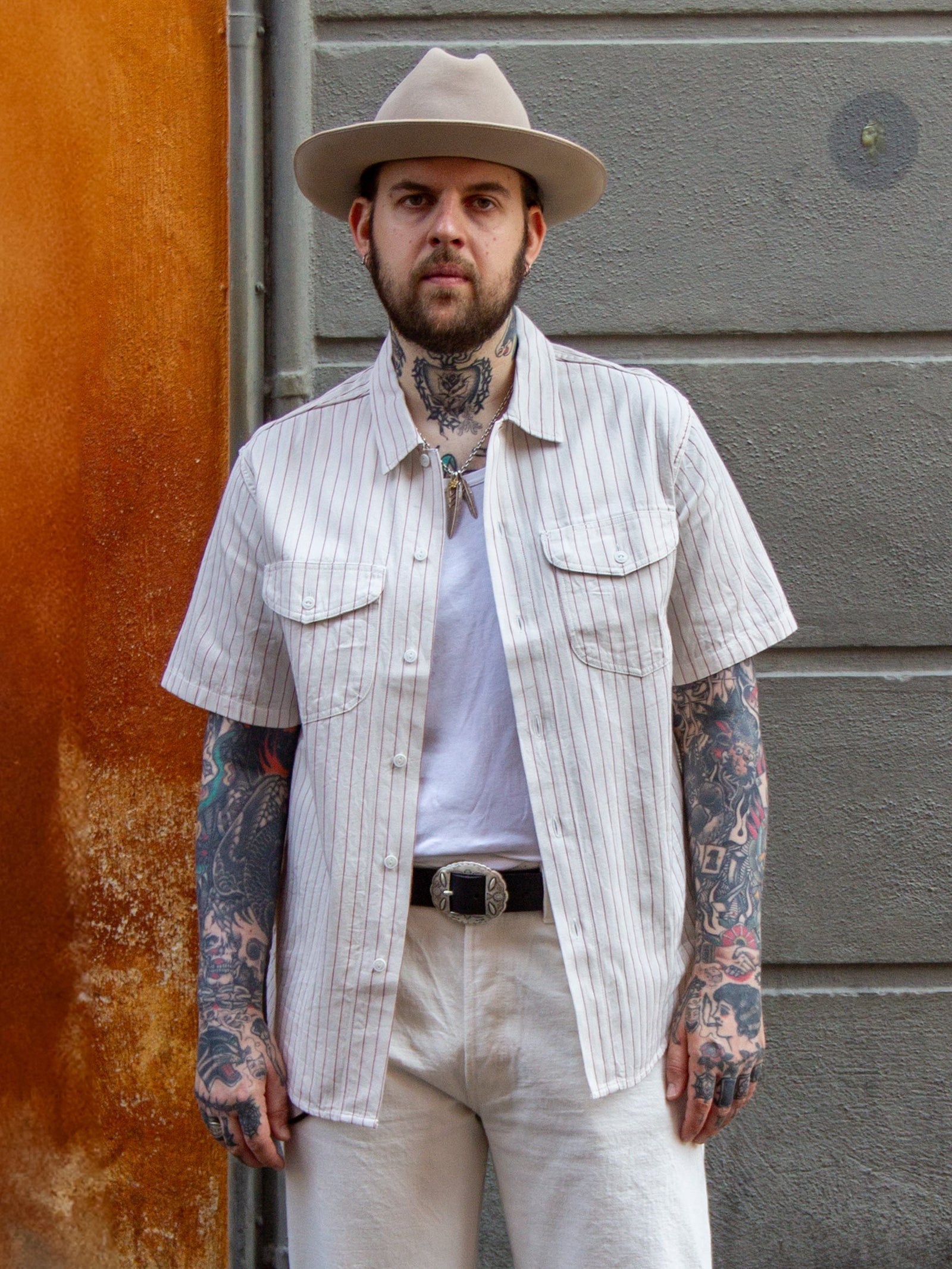 Sugar Cane Work Shirt Off White